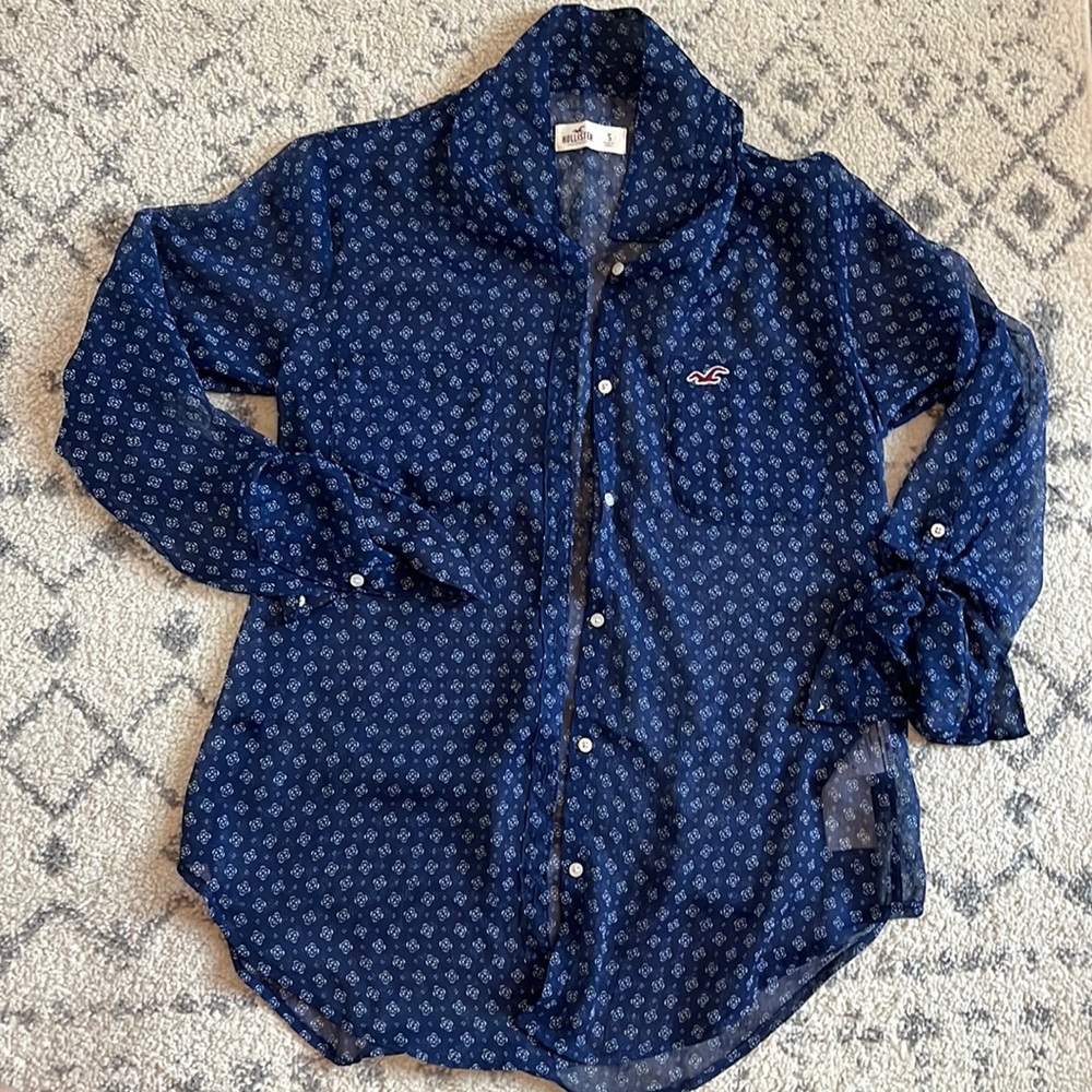 Hollister Sheer Button Down shirt
